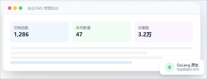 安企CMS稳定版anqicms-linux-amd64-v3.5.7下载 AI内容管理系统 基于 GoLang 开发 · 开源免费